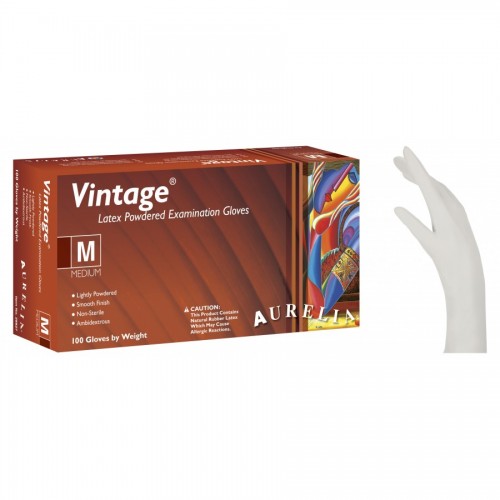 Latex γάντια Aurelia λευκά με πούδρα (100 τεμάχια)   Latex γάντια Aurelia λευκά με πούδρα (100 τεμάχια)