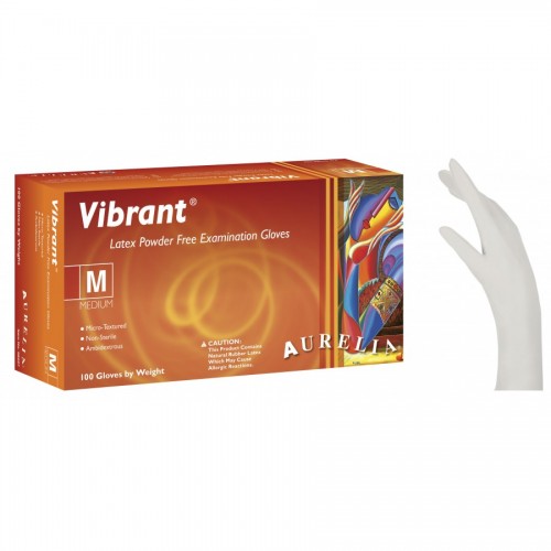 Γάντια Latex Aurelia Vibrant λευκά χωρίς πούδρα (100 τεμάχια)   Γάντια Latex Aurelia Vibrant λευκά χωρίς πούδρα (100 τεμάχια)