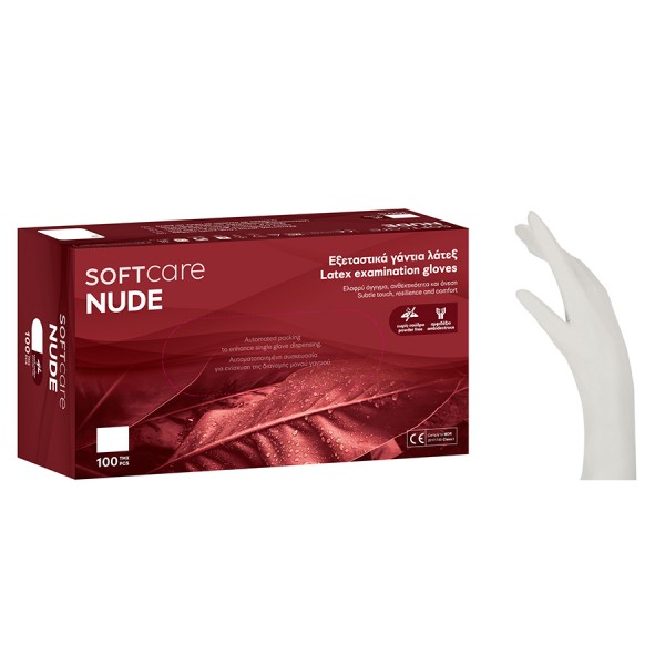 Γάντια Latex Soft Touch λευκό χωρίς πούδρα (100 τεμάχια)
