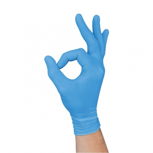 Synmax Εξεταστικά Συνθετικά Γάντια Bινυλίου – Γαλάζια Χωρίς πούδρα 100 τμχ