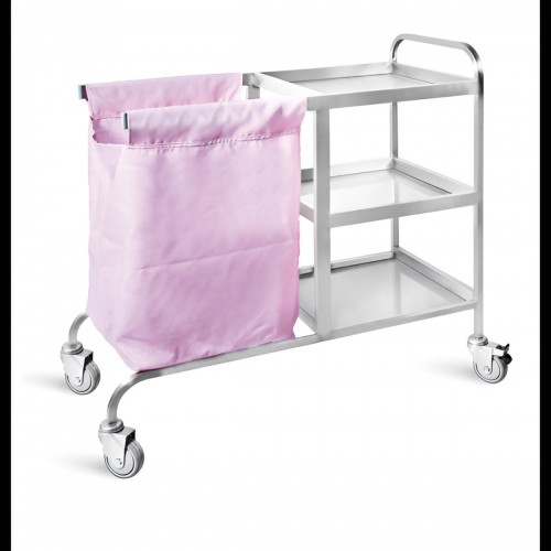 Τροχήλατο καθαρού-ακάθαρτου ιματισμού από ανοξείδωτο ατσάλι (INOX 304) - D-58