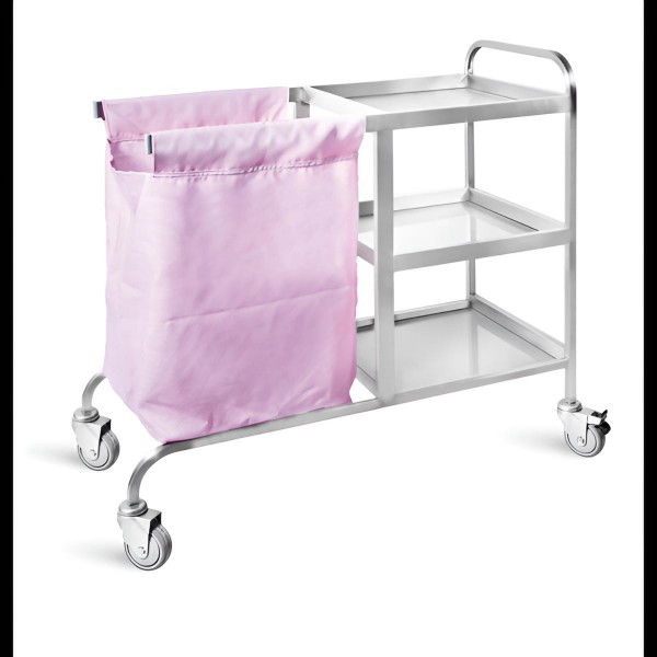 Τροχήλατο καθαρού-ακάθαρτου ιματισμού από ανοξείδωτο ατσάλι (INOX 304) - D-58