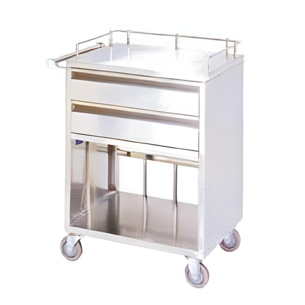 Τραπέζι inox φαρμάκων με συρτάρια