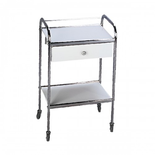 Τραπέζι με 2 ράφια μελαμίνης και 1 συρτάρι