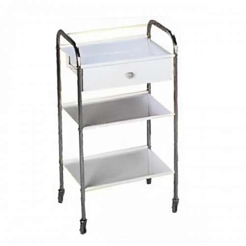 Τραπέζι με 3 ράφια λαμαρίνας και 1 συρτάρι ηλεκτροστατικής βαφής 