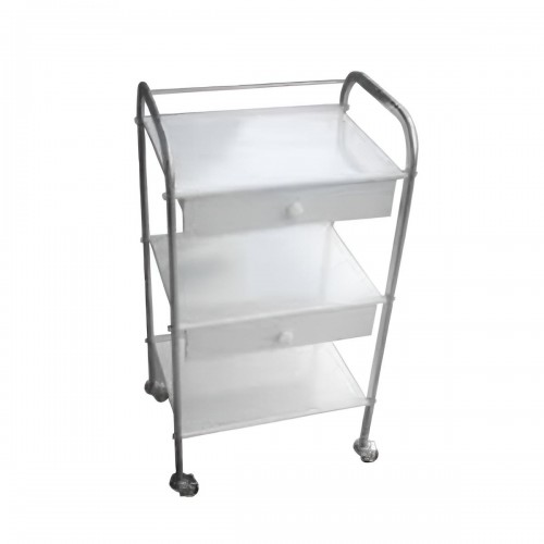 Τραπέζι με 3 ράφια λαμαρίνας και 2 συρτάρια ηλεκτροστατικής βαφής 