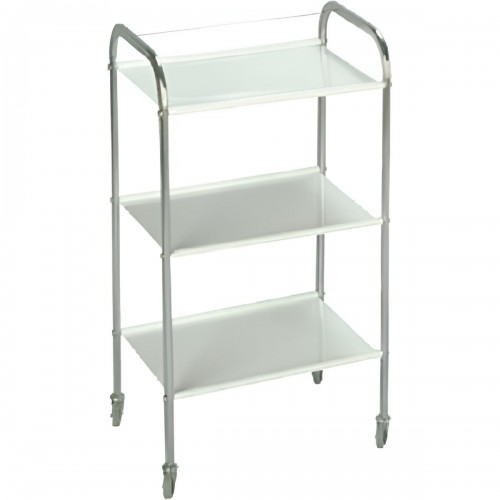 Τραπέζι χρωμίου με πόδια και 3 ράφια από λαμαρίνα ΙΝΟΧ 