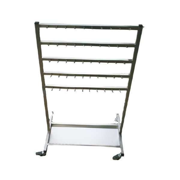 Τροχήλατο ΙΝΟΧ με άγκιστρα για γάζες 