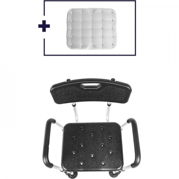 Καρέκλα μπάνιου με μαξιλάρι για χρήστες έως 150 kg