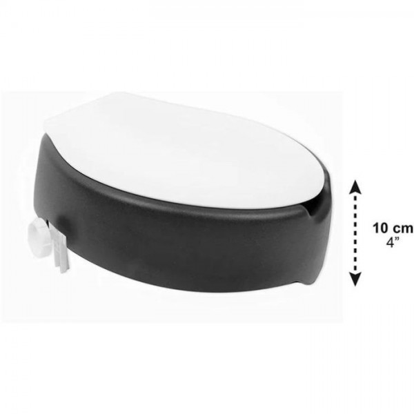 Ανυψωτικό τουαλέτας με καπάκι και με ημίσκληρο κάθισμα 10cm