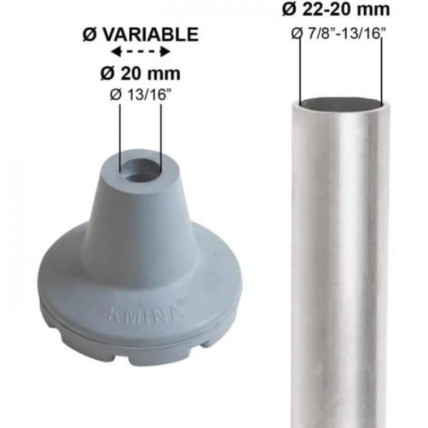 Αντιολισθητικά λάστιχα για μπαστούνια με διάμετρο από 2 cm έως 2.2cm (1 τμχ)