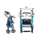 Περιπατητήρας rollator καρέκλα μεταφοράς 2 σε 1