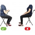 Αναδιπλούμενη καρέκλα μπαστούνι (2 σε 1) με κάθισμα από ανθρακόνημα