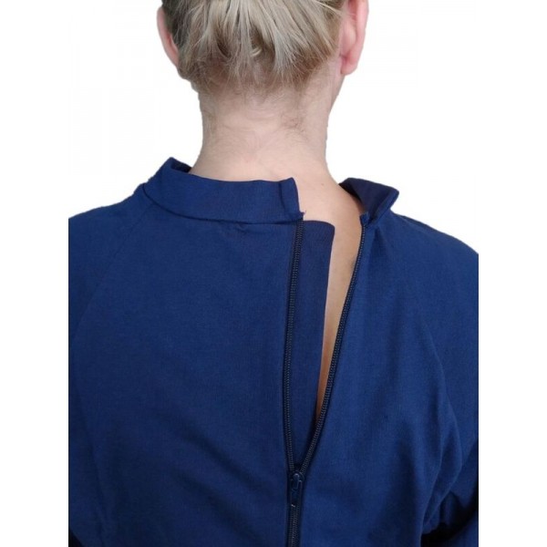 Ολόσωμη φόρμα κοντομάνικη unisex με ειδικό φερμουάρ ανοιχτό μπλέ