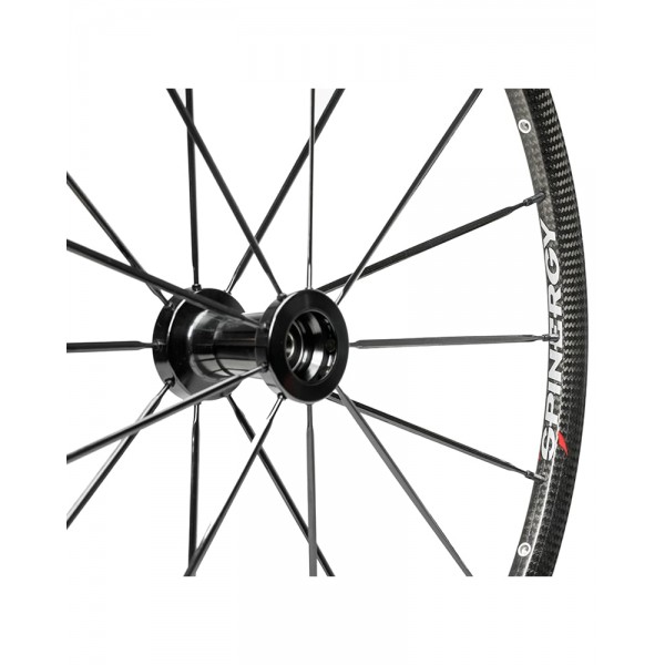 25" Spinergy Extra Lite Carbon Blade CLX, black hub 18 black spokes