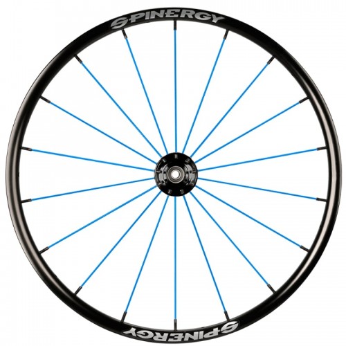 25" Spinergy Spox Everyday L, black hub, 18 blue spokes