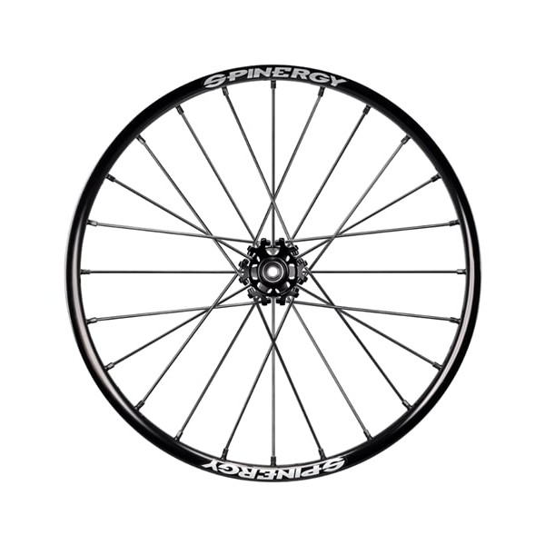 25" Spinergy X-Laced Sport Lite Extreme XSLX, black hub, 24 black spokes