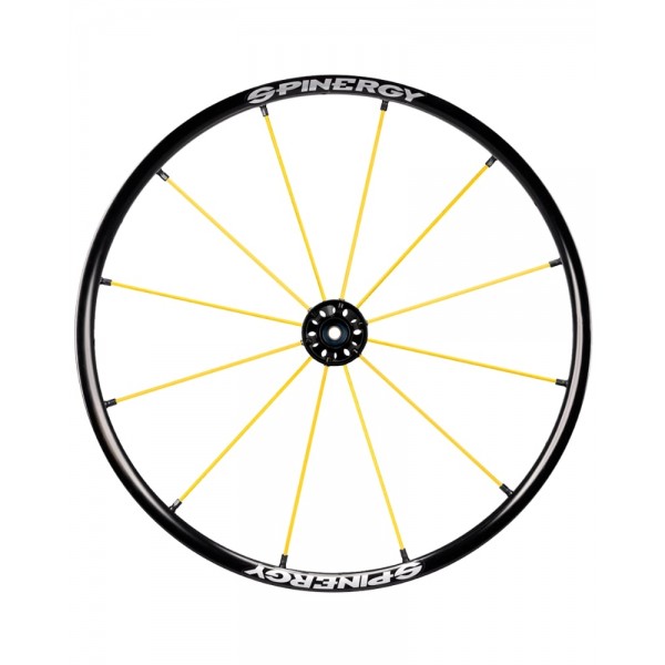 26" Spinergy Lite Extreme LX, black hub, 12 yellow spokes