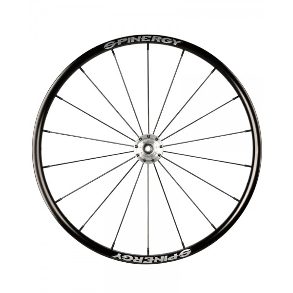 26" Spinergy Spox Everyday L, silver hub, 18 black spokes