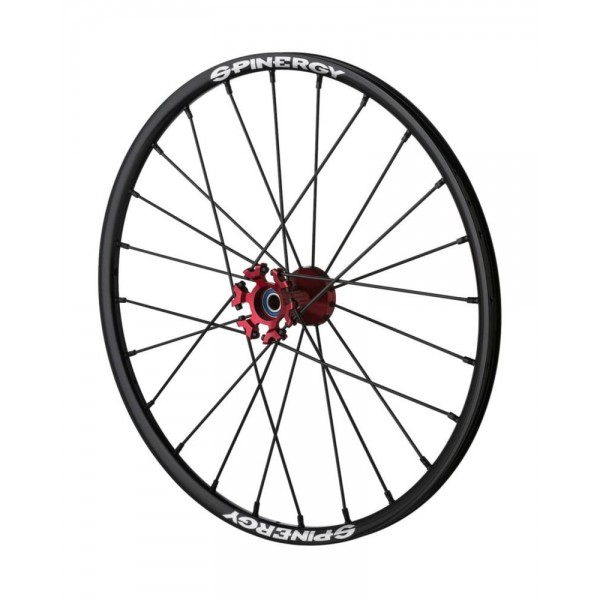 26" Spinergy X-Laced Sport Lite Extreme XSLX, red R10 5/8" hub, 24 black spokes