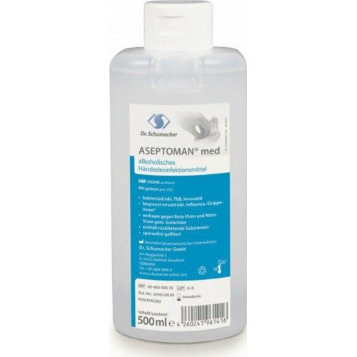 Αντισηπτικό υγρό χεριών Aseptoman Med (500ml/1lt) Αντισηπτικό υγρό χεριών Aseptoman Med (500ml/1lt)