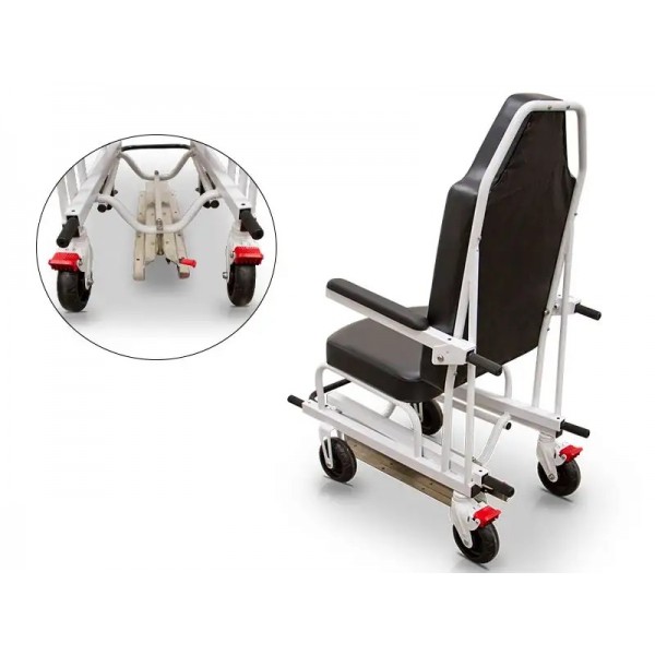 Κάθισμα διάσωσης και έκτακτης ανάγκης με ζώνη ασφαλείας και σύστημα στερέωσης για ασθενοφόρα