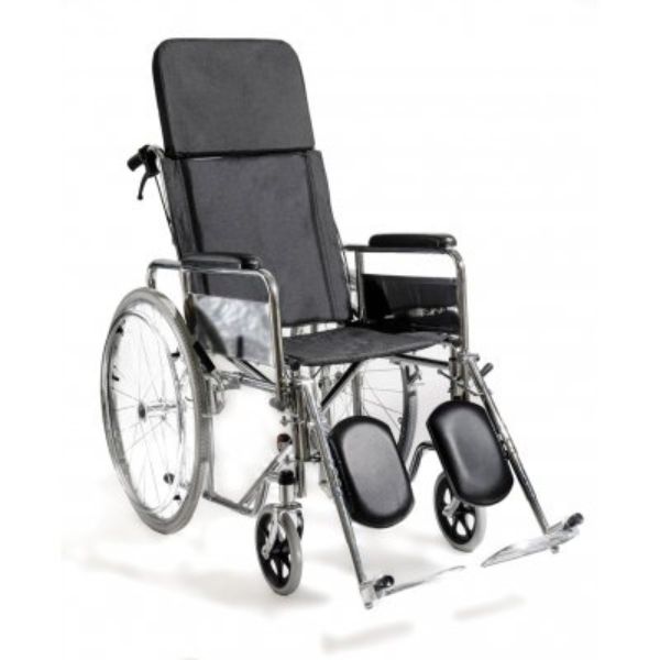 Αναπηρικό αμαξίδιο μεταλλικό με ανακλινόμενη πλάτη