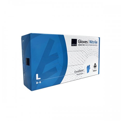 Αντιμικροβιακά γάντια νιτριλίου Abena μπλε, 100τεμ. (Large)