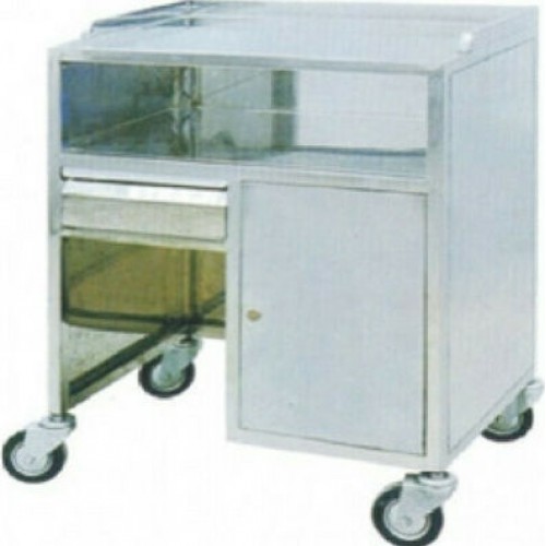 Τραπέζι inox αναισθησίας με συρτάρι και ντουλάπι