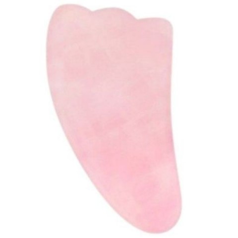 Ροζ χαλαζίας GUA SHA σε σχήμα φτερού