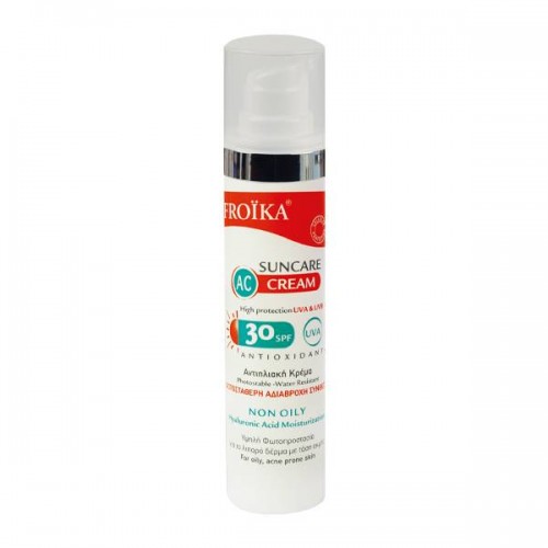 Froika Αντιηλιακή κρέμα κατά της ακμής Suncare AC Cream SPF30 (40 ml) Froika Αντιηλιακή κρέμα κατά της ακμής Suncare AC Cream SPF30 (40 ml)