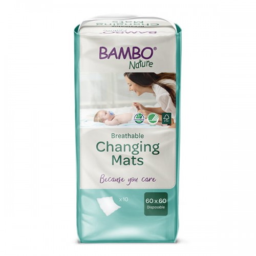 Υπόστρωμα αλλαγής πάνας Bambo Nature Changing Mats 60 x 60cm με απορροφητικότητα 1lt (10 τεμ.) Υπόστρωμα αλλαγής πάνας Bambo Nature Changing Mats 60 x 60cm με απορροφητικότητα 1lt (10 τεμ.)