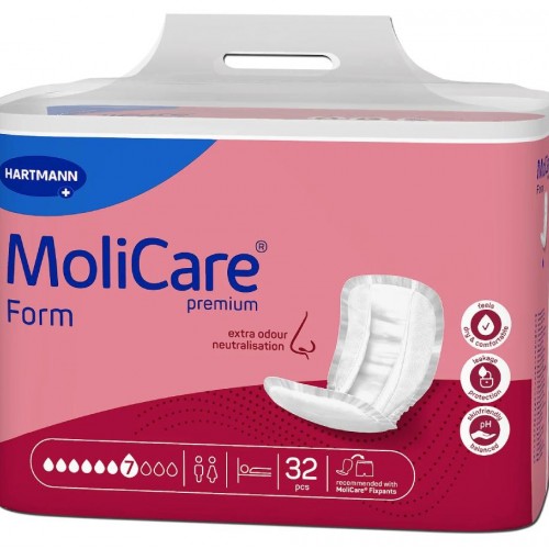 MoliCare Premium Form Extra Plus Σερβιέτες Ακράτειας με 7 σταγόνες (32τμχ)