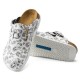 Σαμπώ Kay Super Grip Birkenstock σχέδιο Flower Field Black/White