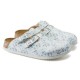 Σαμπώ Kay Super Grip Birkenstock σχέδιο Flower Field Blooming Roses Blue