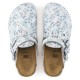 Σαμπώ Kay Super Grip Birkenstock σχέδιο Flower Field Blooming Roses Blue