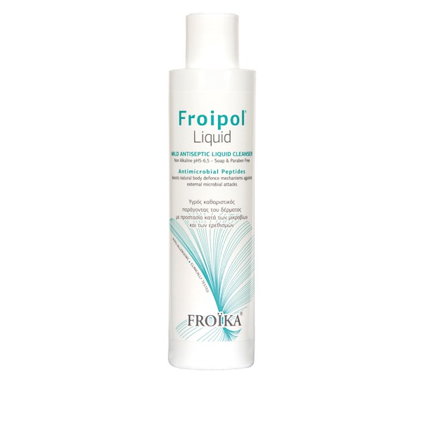Froika Ήπιο αντισηπτικό υγρό καθαρισμού (πρόσωπο, σώμα, ευαίσθητη περιοχή) Froipol Liquid (200 ml)