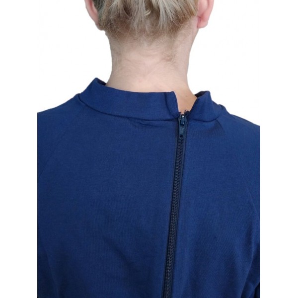 Ολόσωμη φόρμα μακρυμάνικη unisex με ειδικό φερμουάρ σκούρο μπλέ