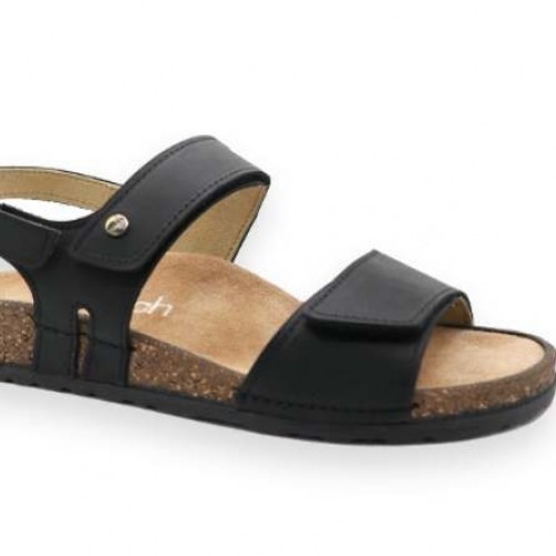 Ορθωτικά Γυναικεία Σανδάλια με εξατομικευμένο πάτο μετά απο πελματογράφημα Sabatini μαύρο