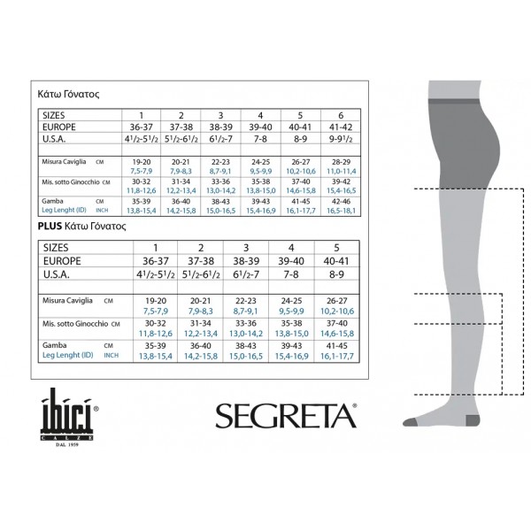 Segreta Κάτω γόνατος κάλτσες ανοιχτών δακτύλων 70 den