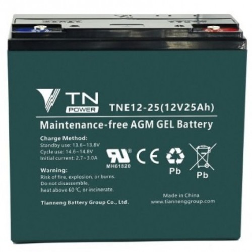 Tianneng Gel Μπαταρία ηλεκτροκίνητων αμαξιδίων 25 Tianneng Gel Μπαταρία ηλεκτροκίνητων αμαξιδίων 25
