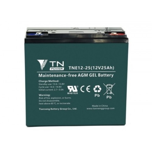 Tianneng Gel Μπαταρία ηλεκτροκίνητων αμαξιδίων 25 Tianneng Gel Μπαταρία ηλεκτροκίνητων αμαξιδίων 25