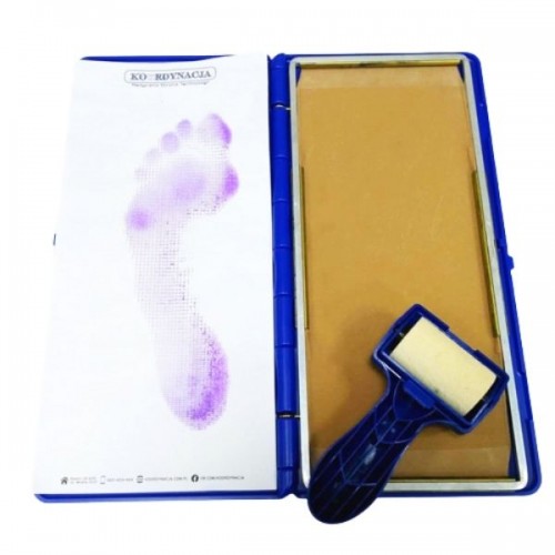 Ποδογράφος με αποτύπωση πέλματος και πιέσεων σε χαρτί με μελάνι Ποδογράφος με αποτύπωση πέλματος και πιέσεων σε χαρτί με μελάνι