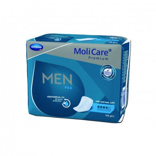 MoliCare Premium men pad Ανδρικές Σερβιέτες 4 σταγόνων 14τεμ. MoliCare Premium men pad Ανδρικές Σερβιέτες 4 σταγόνων 14τεμ.
