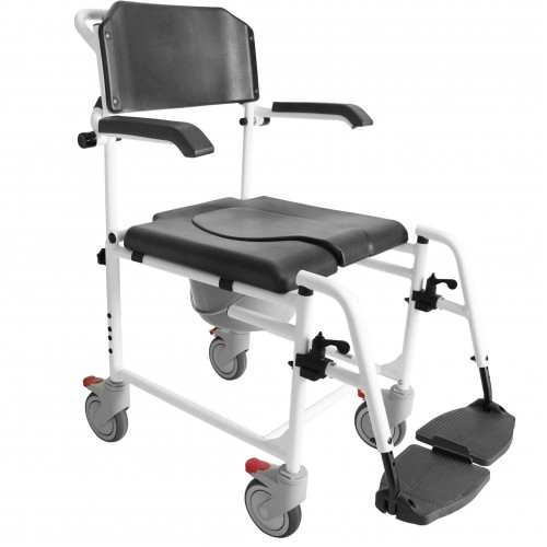 Αναπηρικό αμαξίδιο ντους με κάθισμα τουαλέτας με μικρούς τροχούς Αναπηρικό αμαξίδιο ντους με κάθισμα τουαλέτας με μικρούς τροχούς