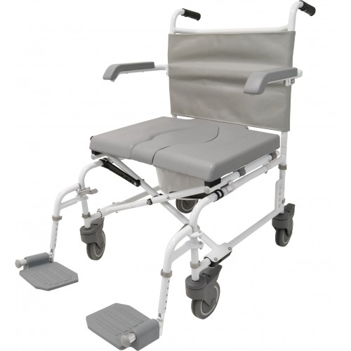 Αμαξίδιο μπάνιου -τουαλέτας DuoMotion XL για βάρος χρήστη 250kg με μικρούς τροχούς 5''