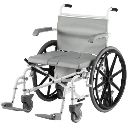 Αμαξίδιο μπάνιου -τουαλέτας DuoMotion XL για βάρος χρήστη 250kg με μεγάλους τροχούς 24''