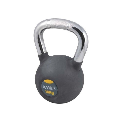 Amila Kettlebell με Επένδυση Λάστιχου & Λαβή Χρωμίου Amila Kettlebell με Επένδυση Λάστιχου & Λαβή Χρωμίου