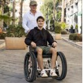 Αναπηρικό αμαξίδιο θαλάσσης αλουμινίου με δοχείο SEA