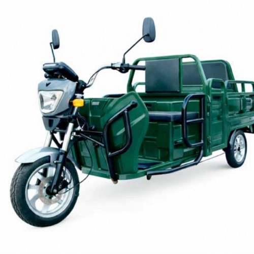 Ηλεκτρικό Τρίκυκλο Φορτίου 72V με Χωρητικότητα Φόρτωσης 400kg & Αυτονομία 50km πράσινο